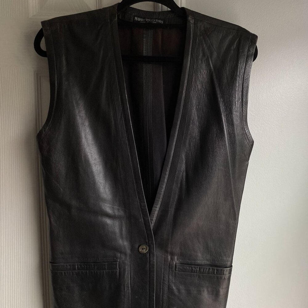 Mario Valentino Leather Vest